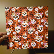 Floral Sugar Skulls Canvas
