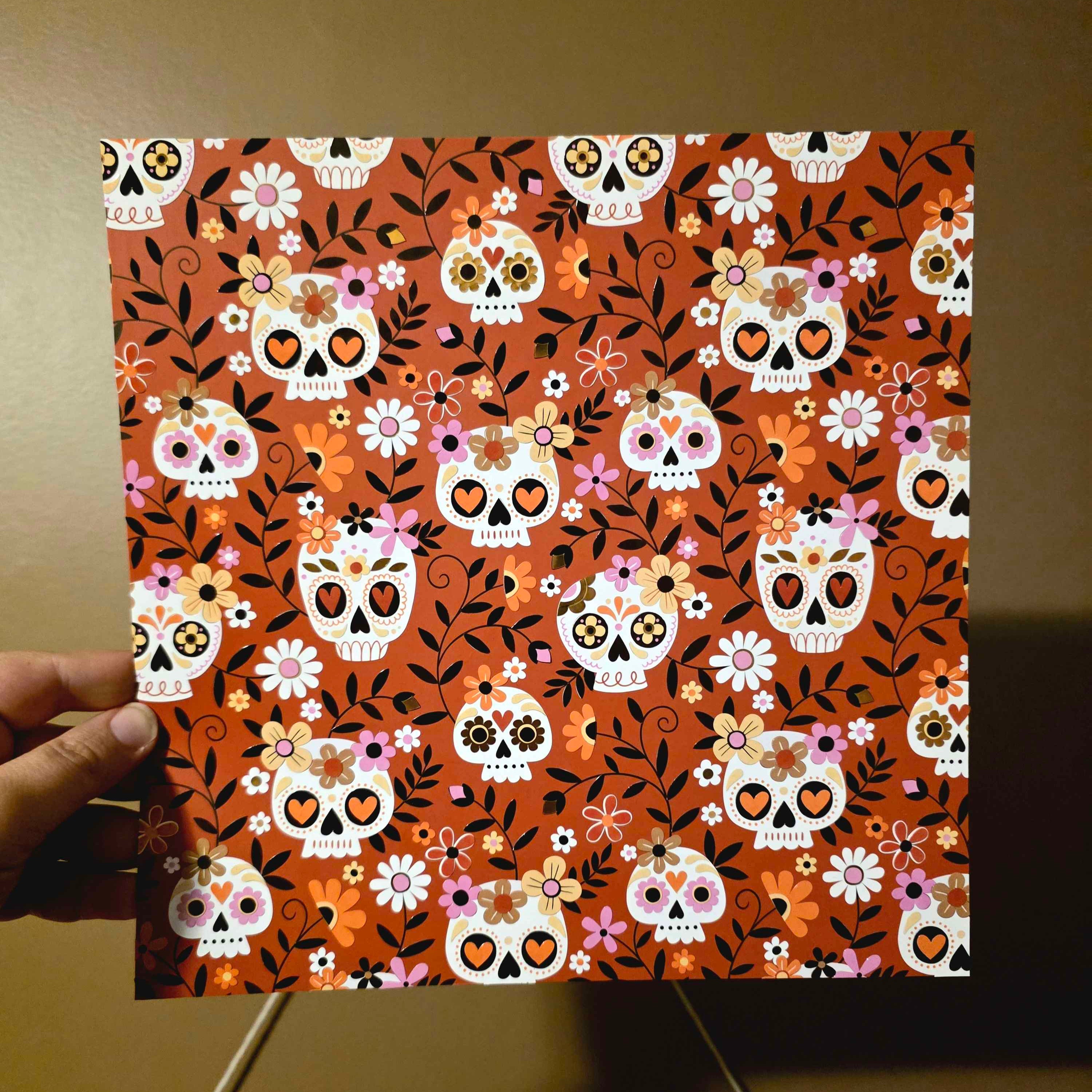Floral Sugar Skulls Canvas