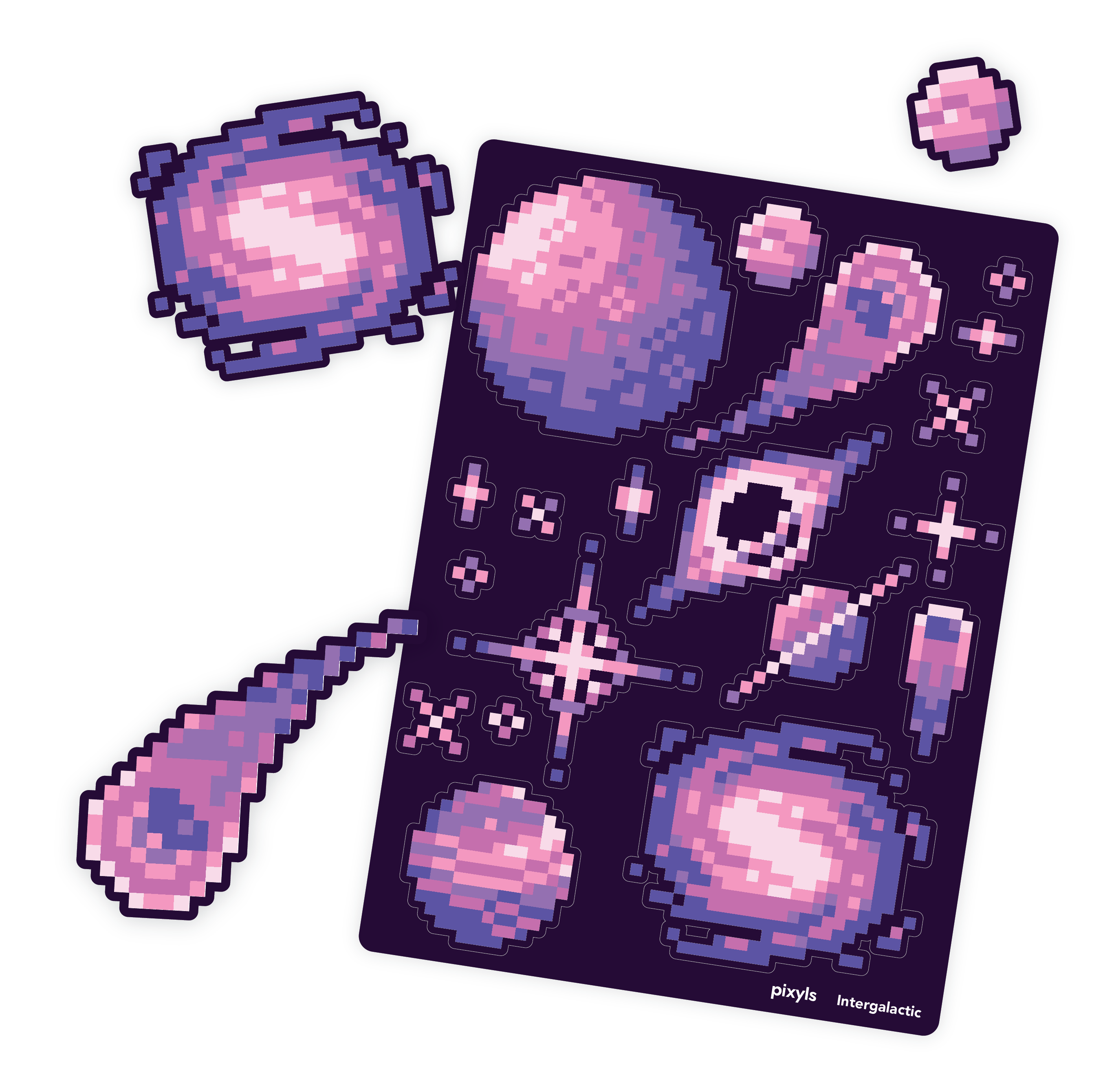 Lavender Cosmos Sticker Sheet