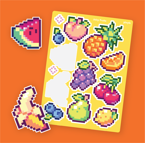 Juicy Fruits Sticker Sheet