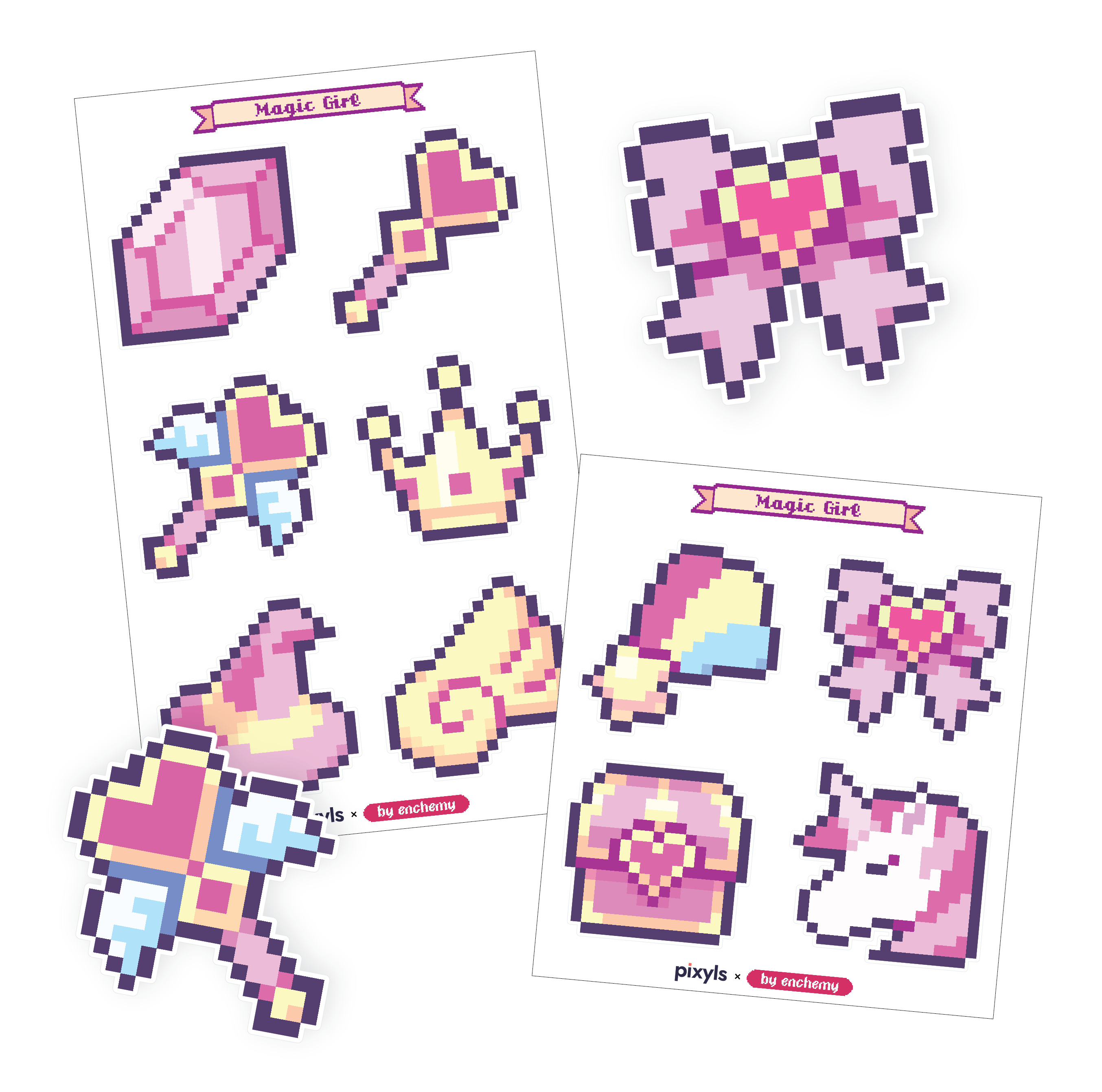 Magic Girl Sticker Sheet Pixyls magic-girl-sticker-sheet-pixyls