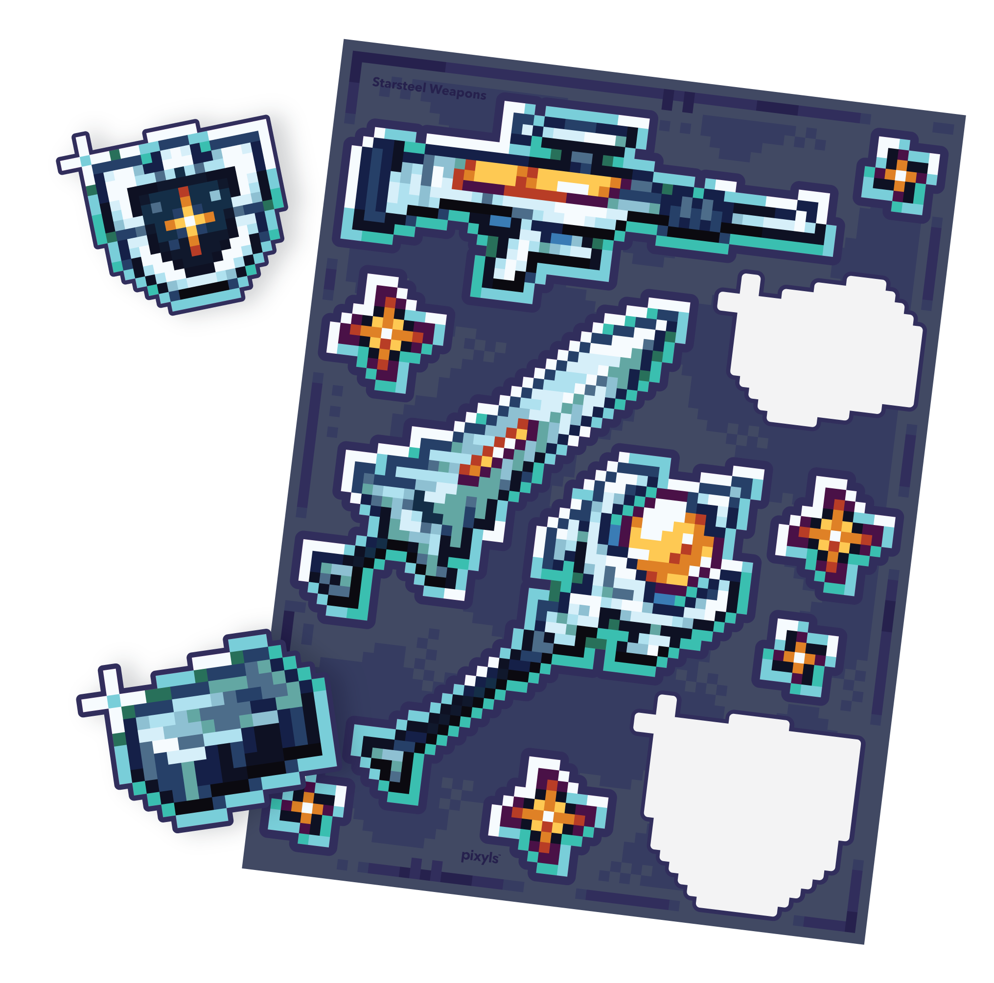 Starsteel Weapons Sticker Sheet
