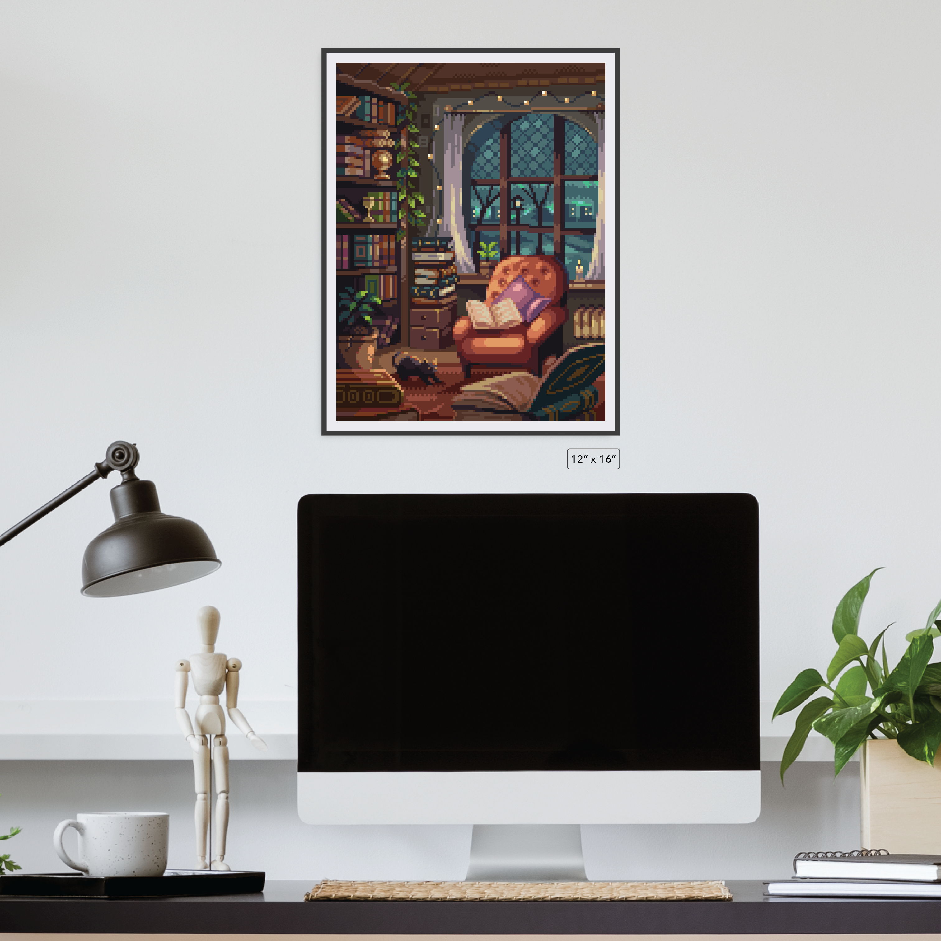Cozy Library Canvas