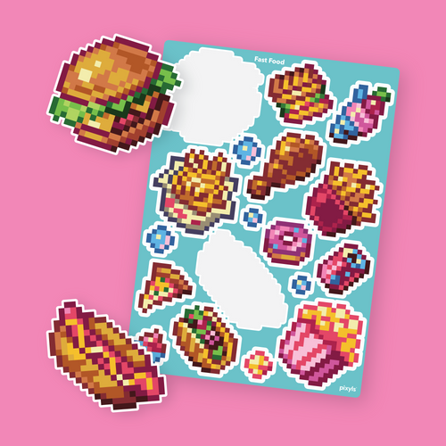 Fast Food Sticker Sheet