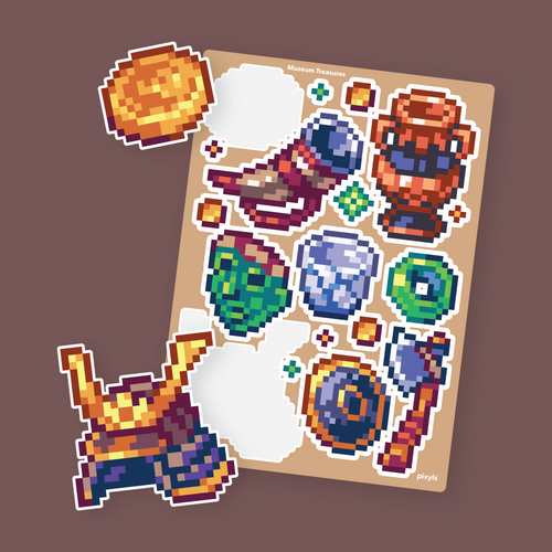 Museum Treasures Sticker Sheet