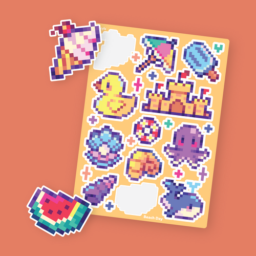 Beach Day Sticker Sheet