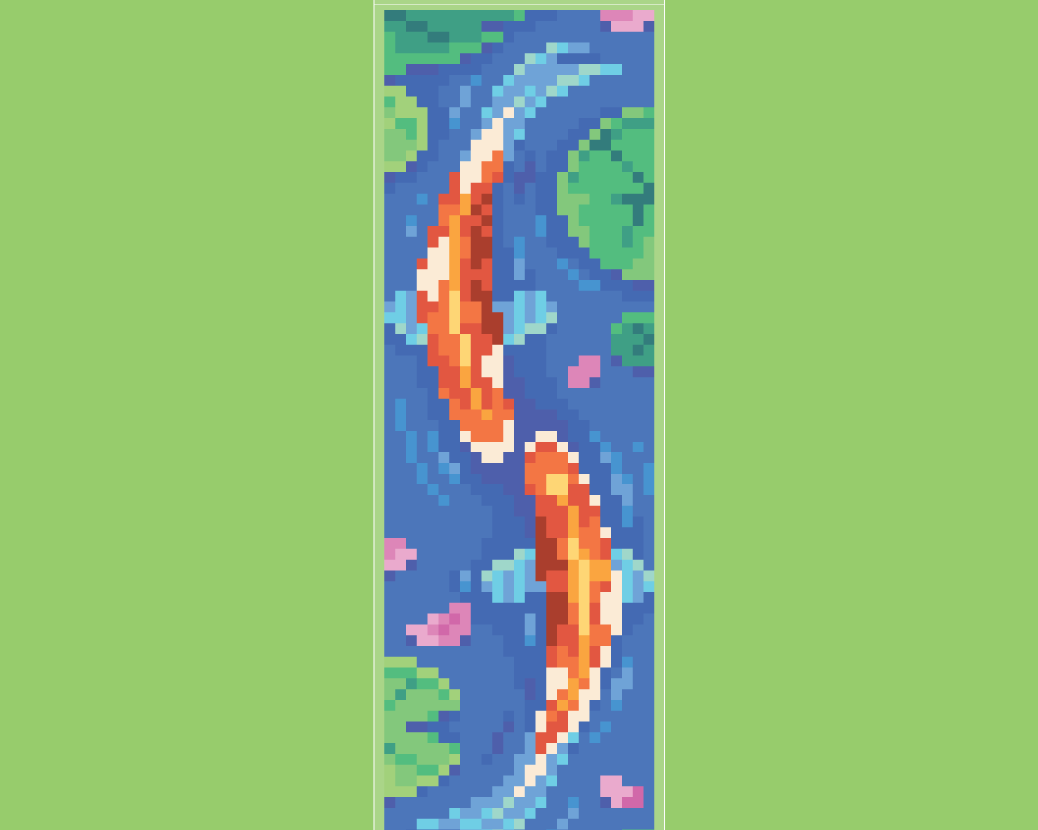 The Koi Pond Bookmark: 2,025 Stickers, 45 Colours, One Beautiful Page-Saver