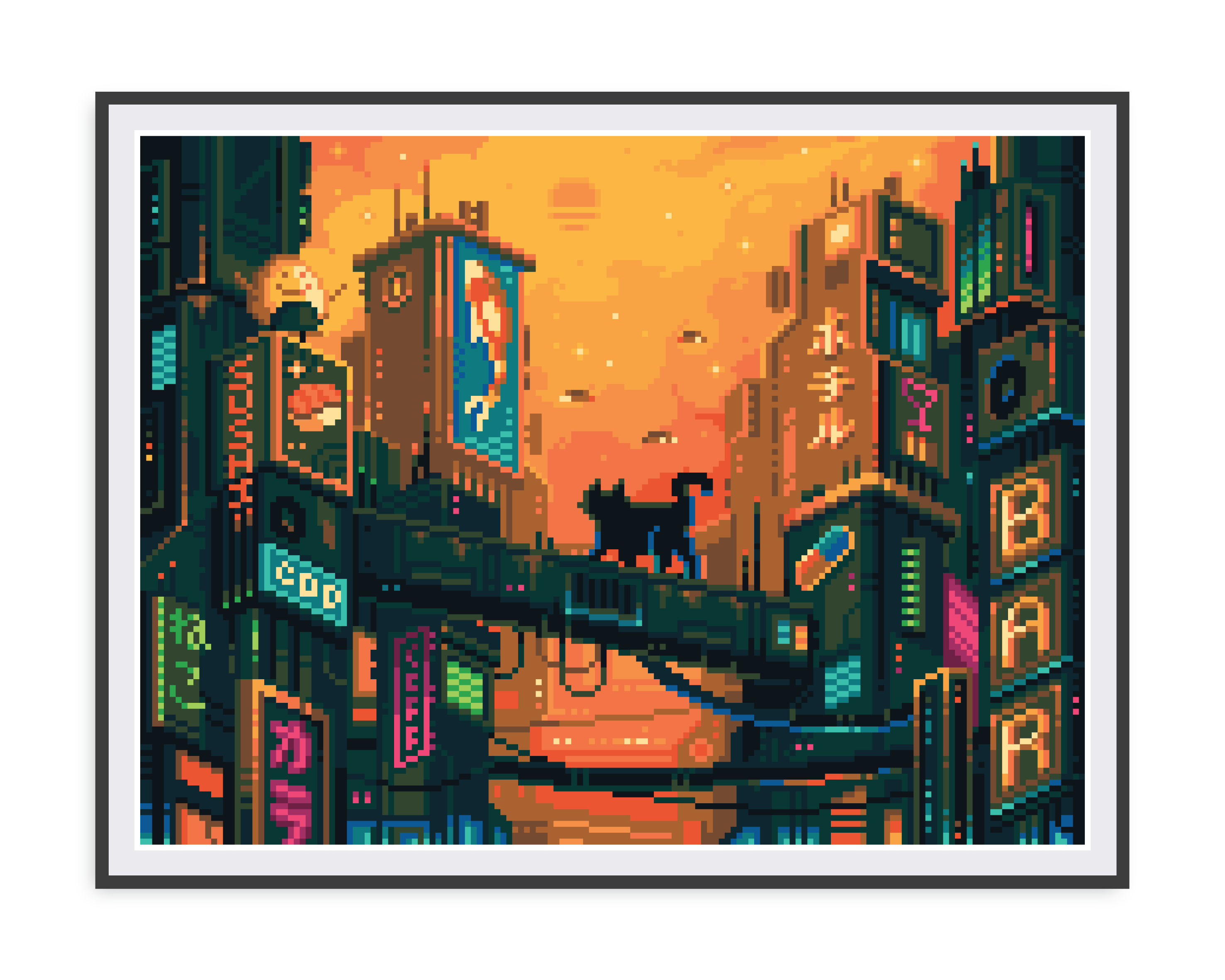 The Futuristic Cityscape Canvas: 19,200 Stickers, One Neon-Soaked Cyberpunk Skyline