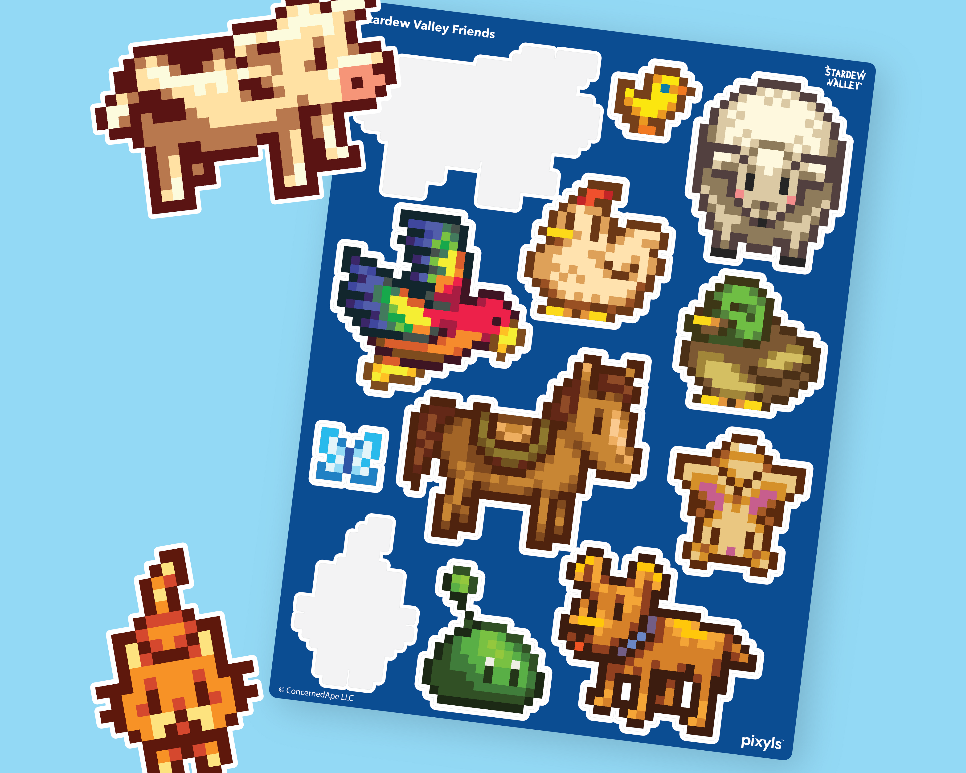 The Stardew Valley Friends Sticker Sheet: Build Every Farm Animal, One Pixel at a Time