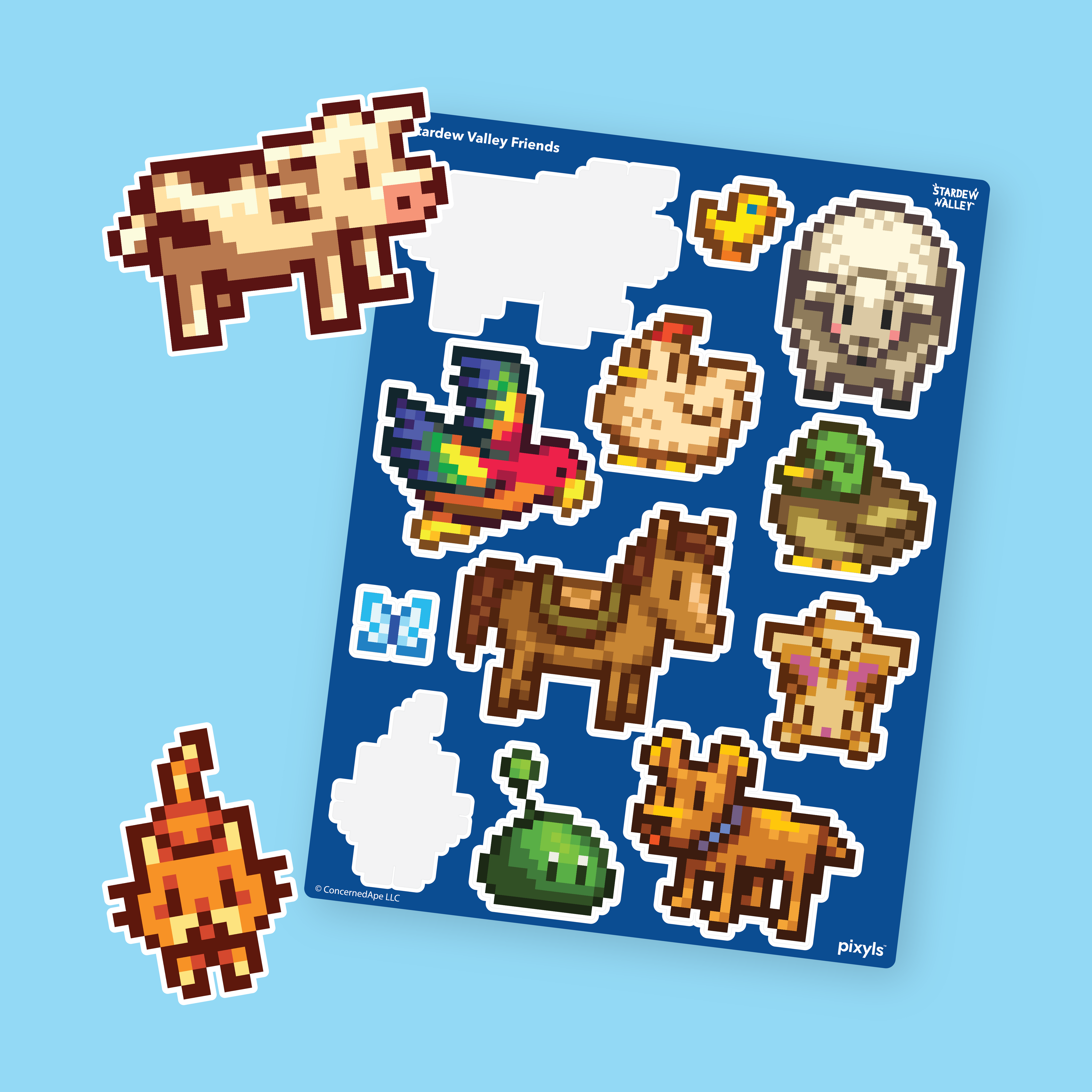 The Stardew Valley Friends Sticker Sheet: Build Every Farm Animal, One Pixel at a Time