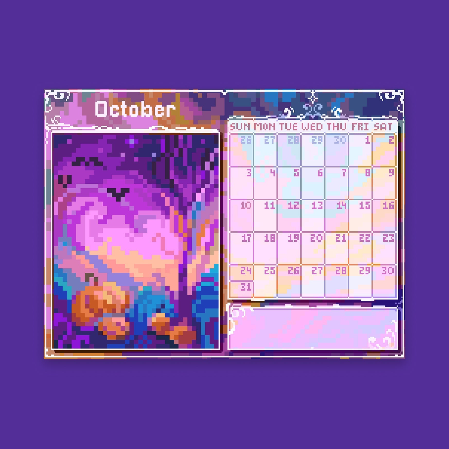 Pixyls x Hexh 2027 Desk Calendar