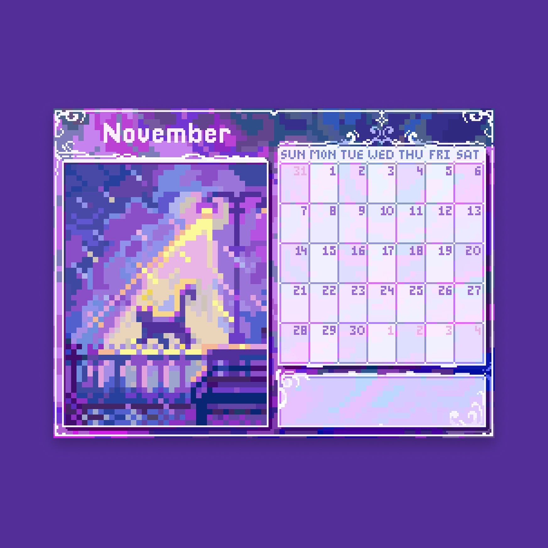 Pixyls x Hexh 2027 Desk Calendar