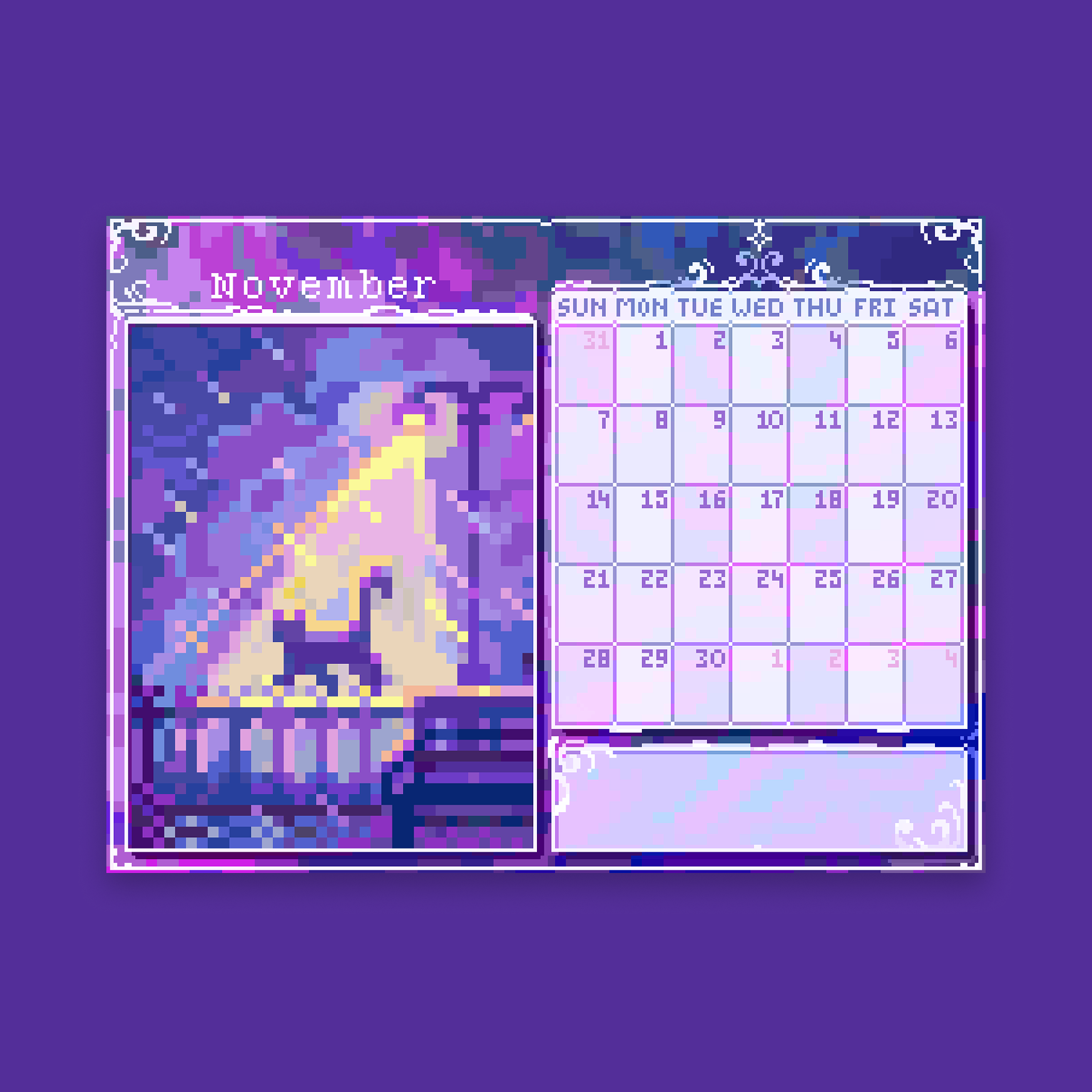 Pixyls x Hexh 2027 Desk Calendar