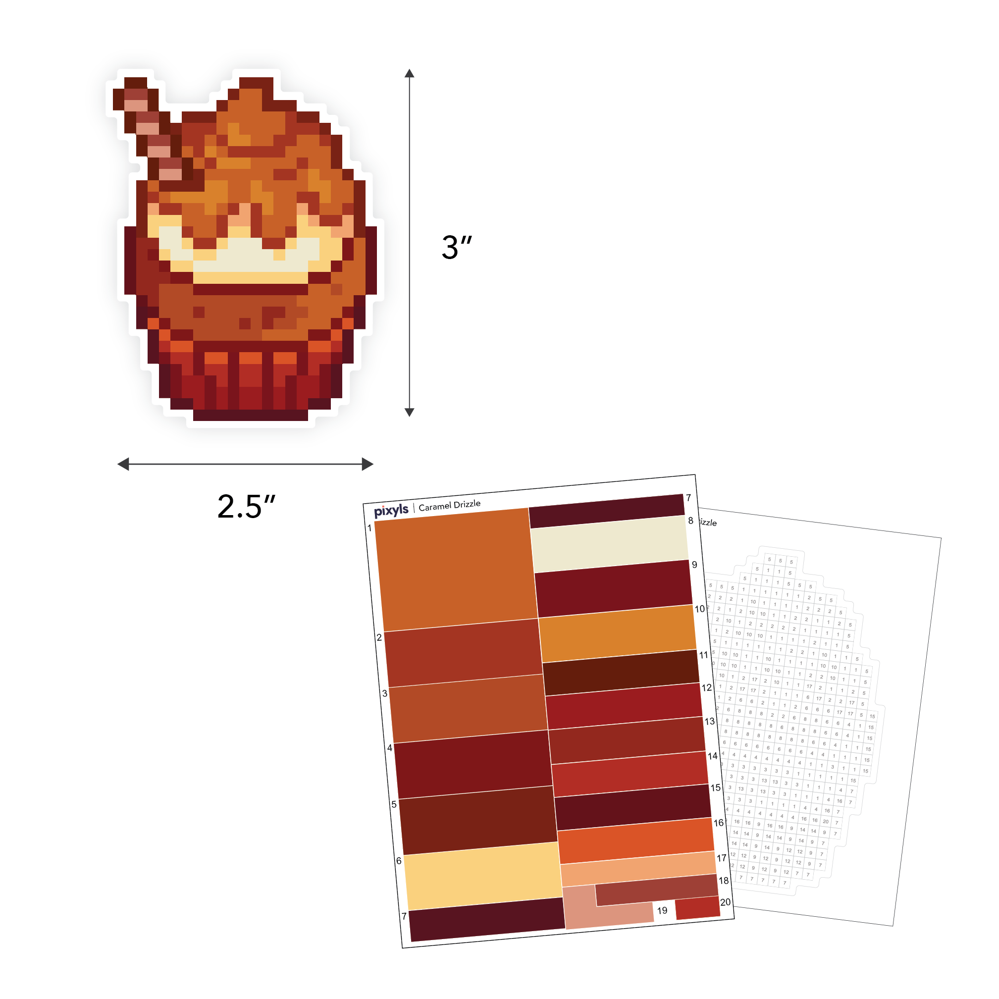 Caramel Drizzle Cupcake Sticker