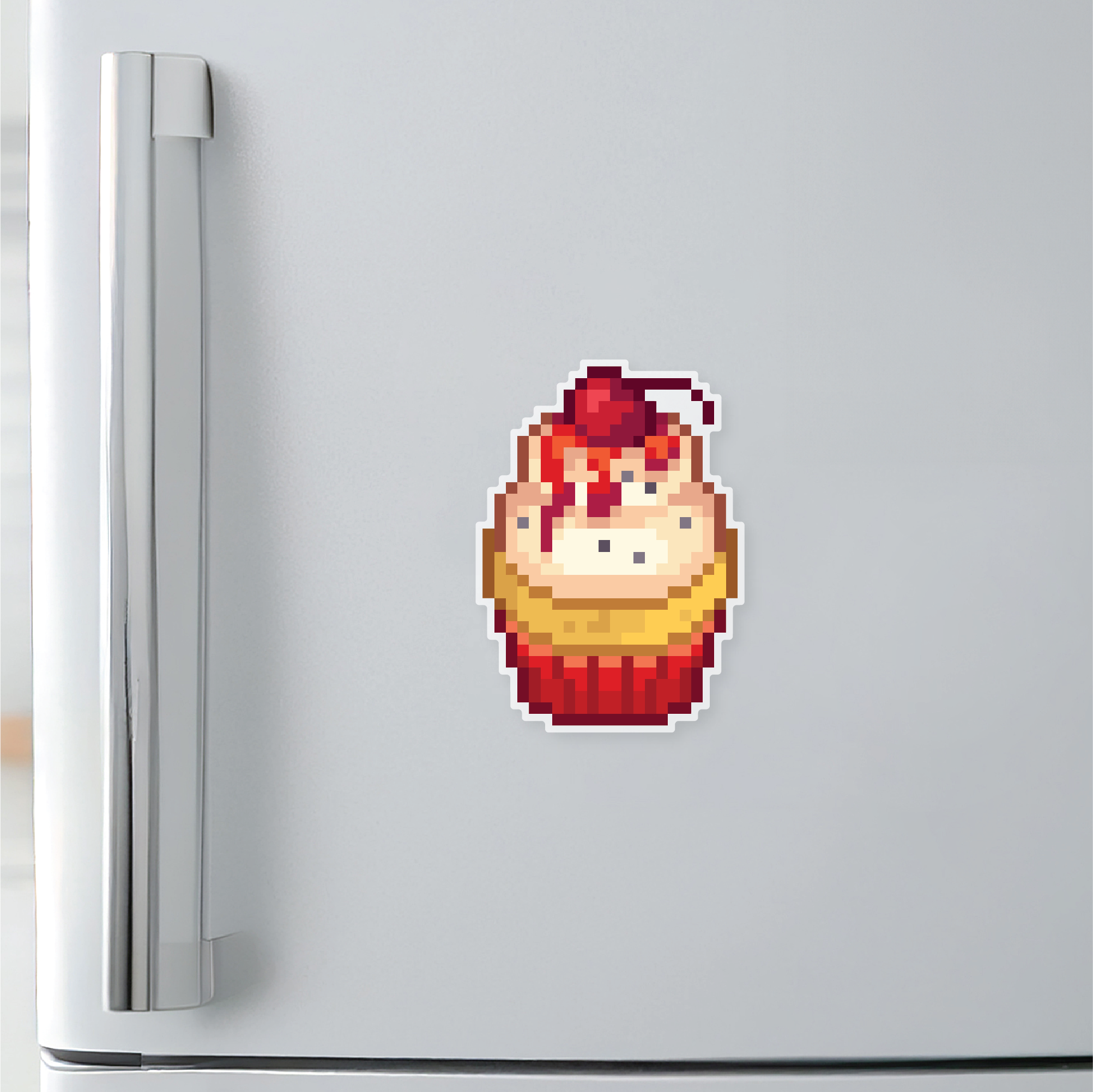 Cherry Cheescake Cupcake Magnet