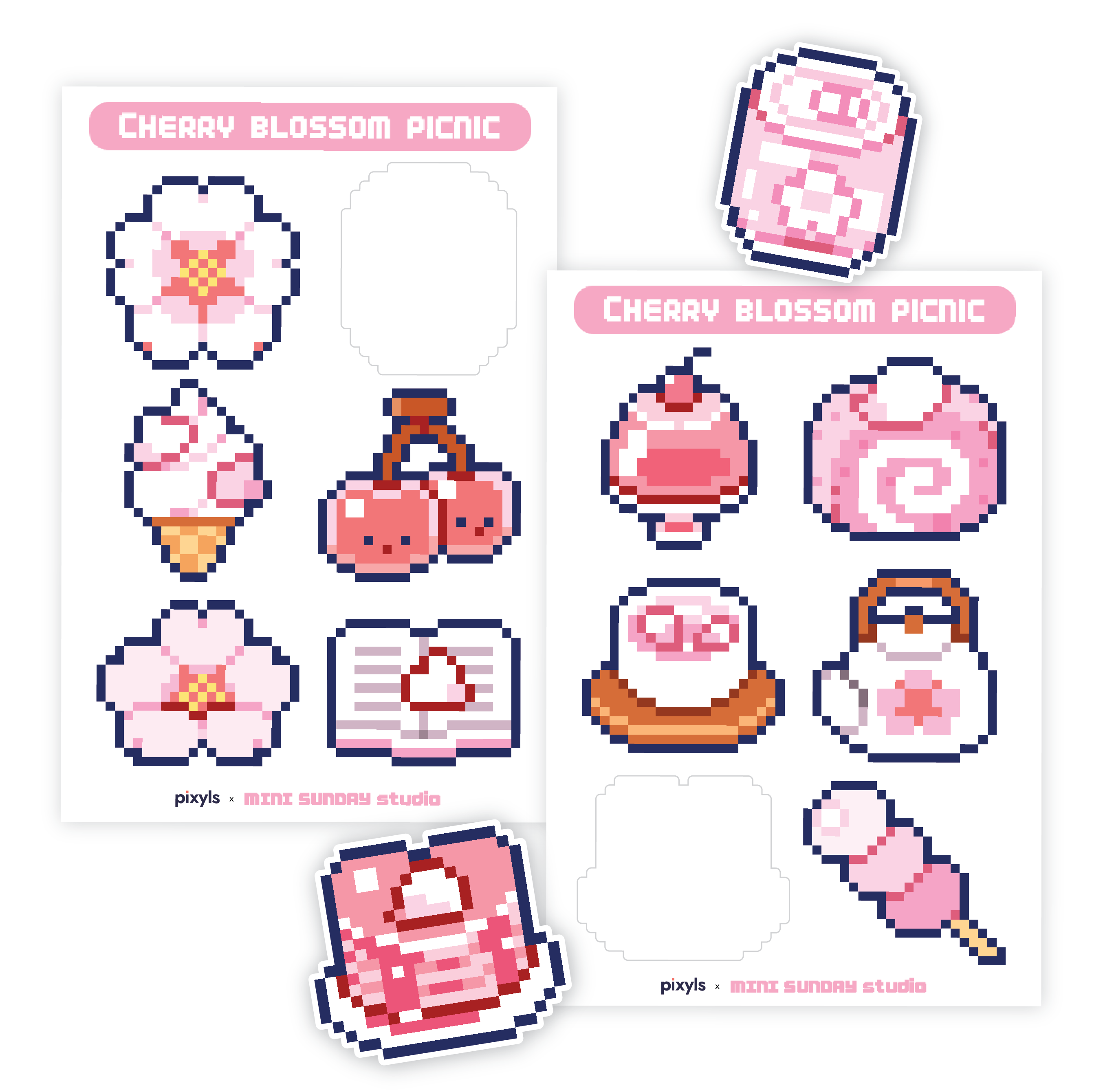 Cherry Blossom Picnic Sticker Sheet