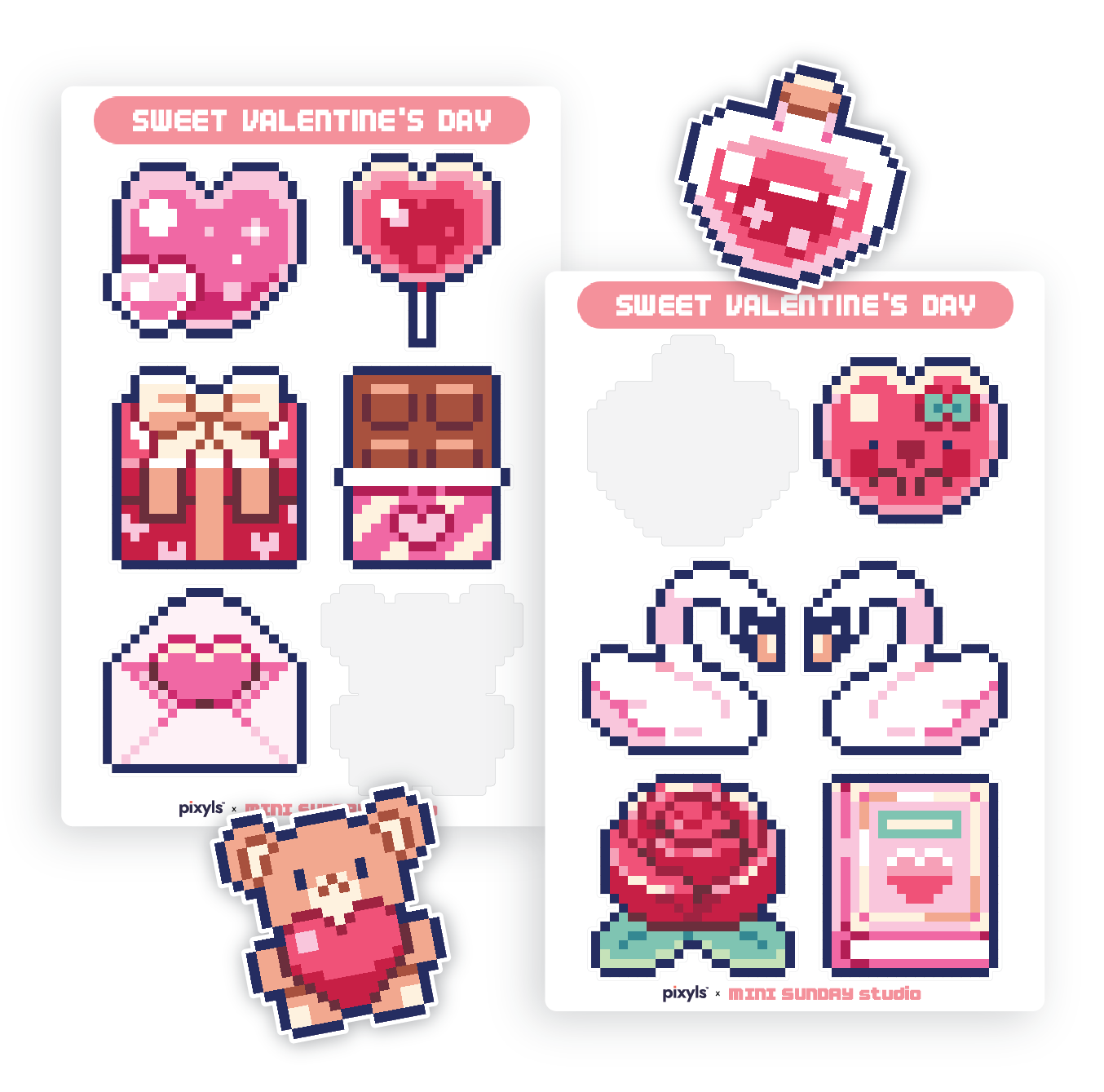 Sweet Valentine's Day Sticker Sheet