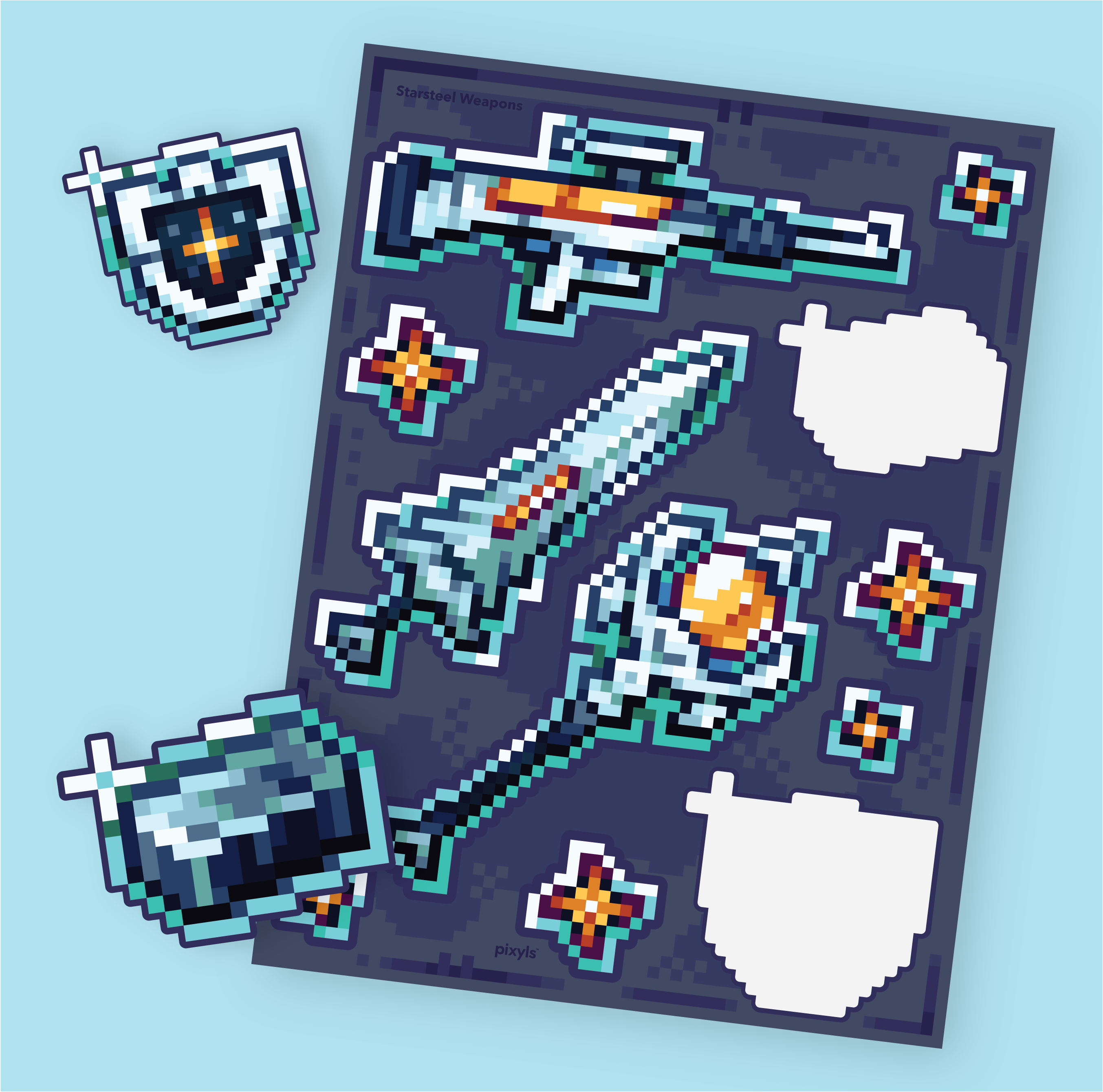 Starsteel Weapons Sticker Sheet