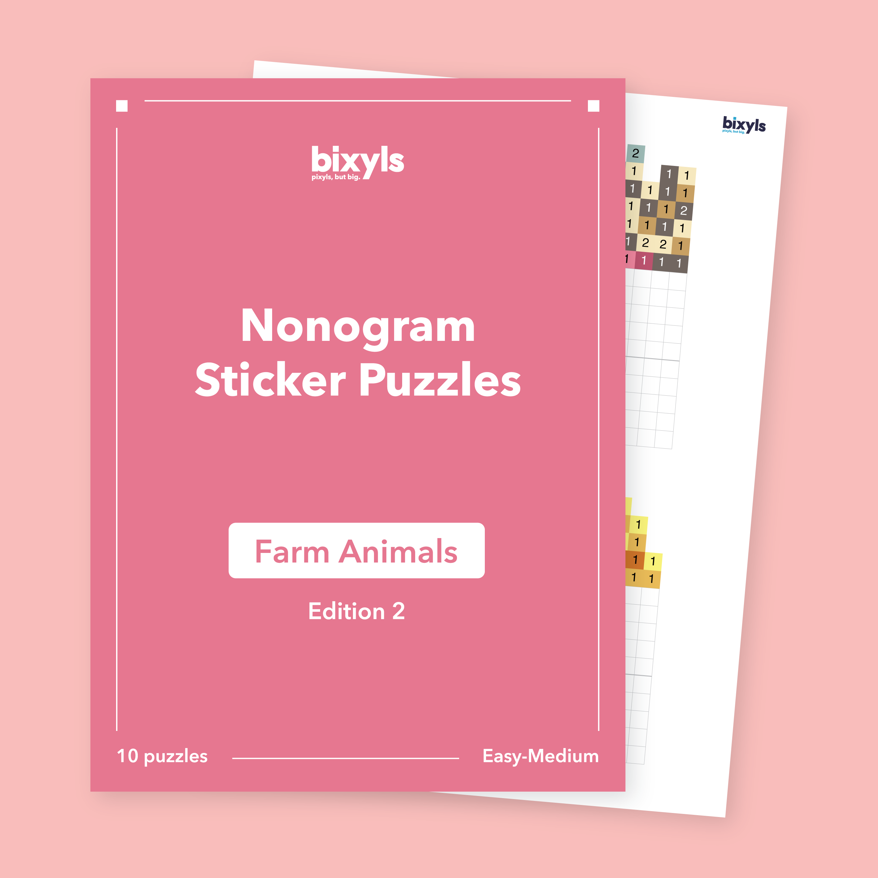 Farm Animals Nonogram Booklet