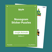 Jungle Animals Nonogram Booklet