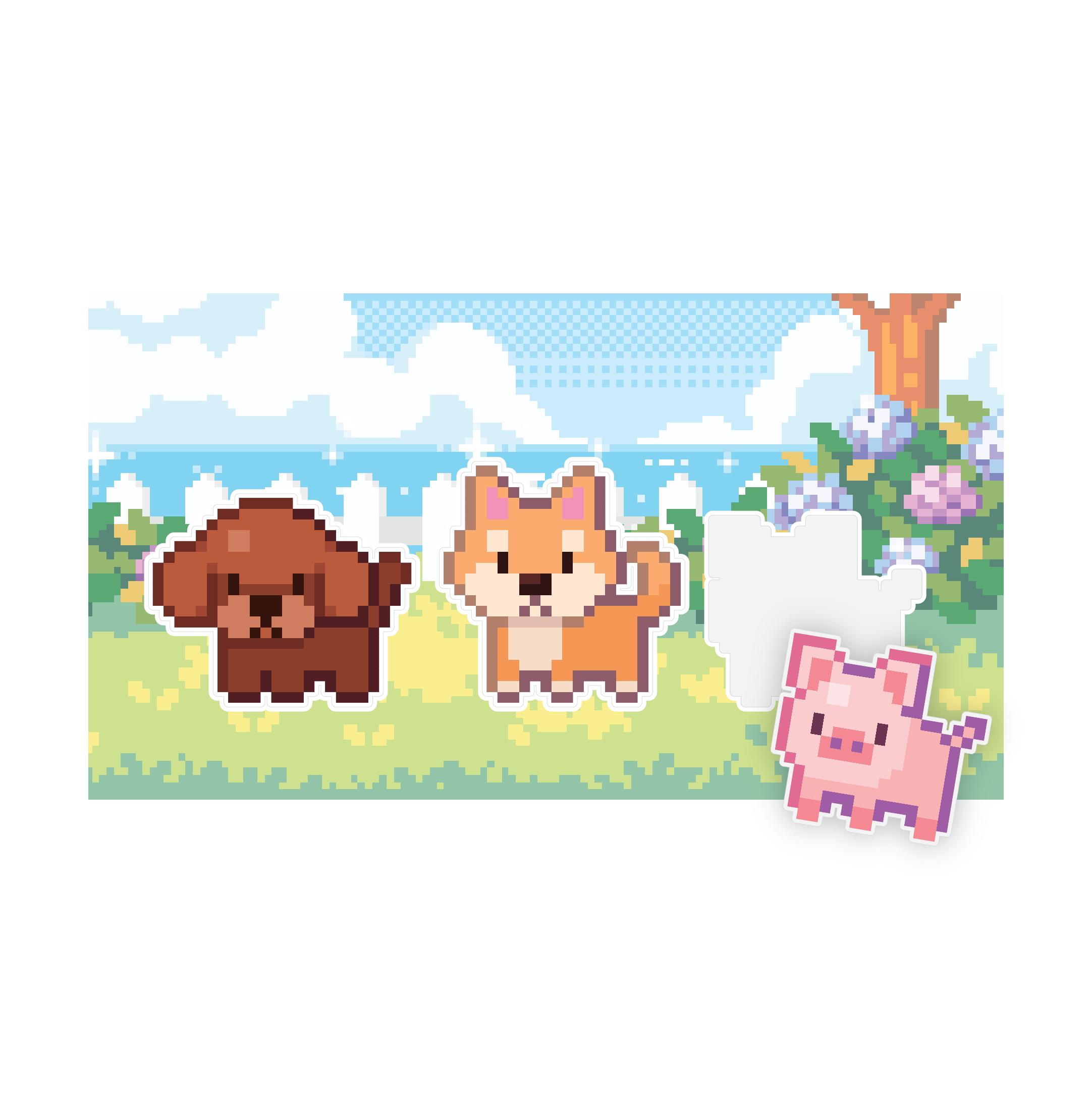 Garden Animals Sticker Sheet