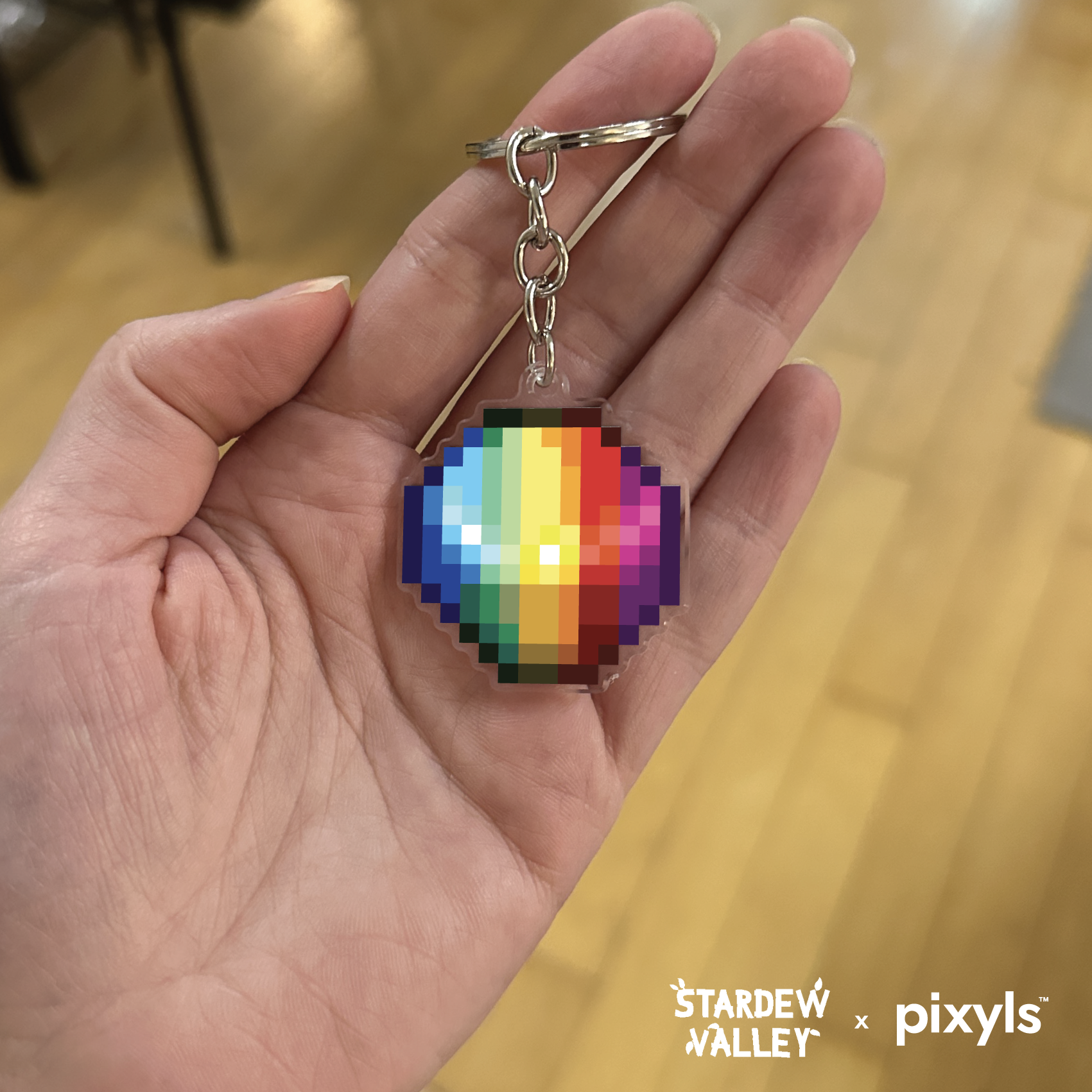 Stardew Valley Junimo and Prismatic Shard Keychain Set