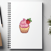Strawberry Vanilla Cupcake Sticker