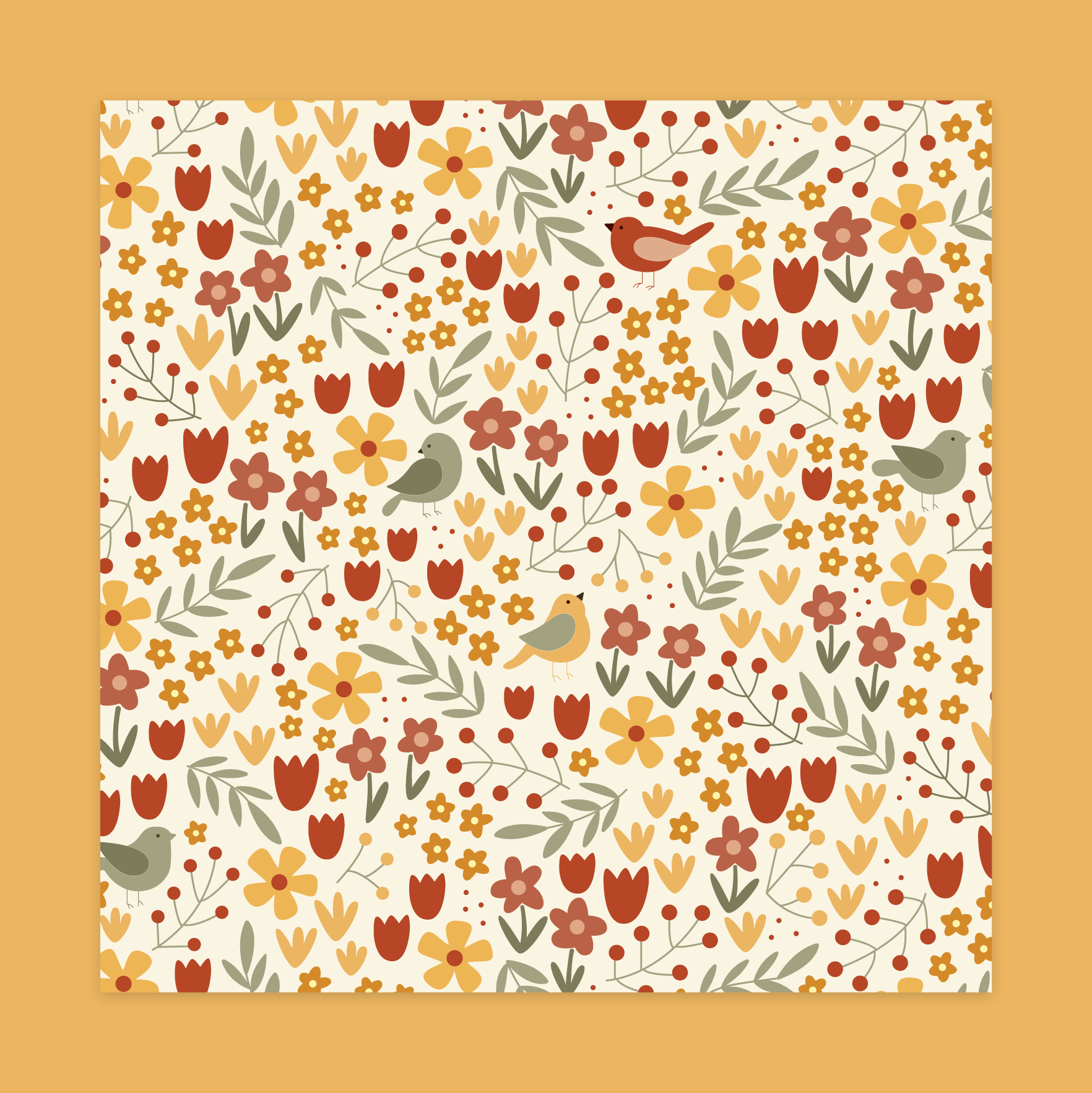 Ditsy Bird Print