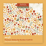 Ditsy Bird Print Canvas