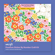 Paper Cut Flower Collage Canvas