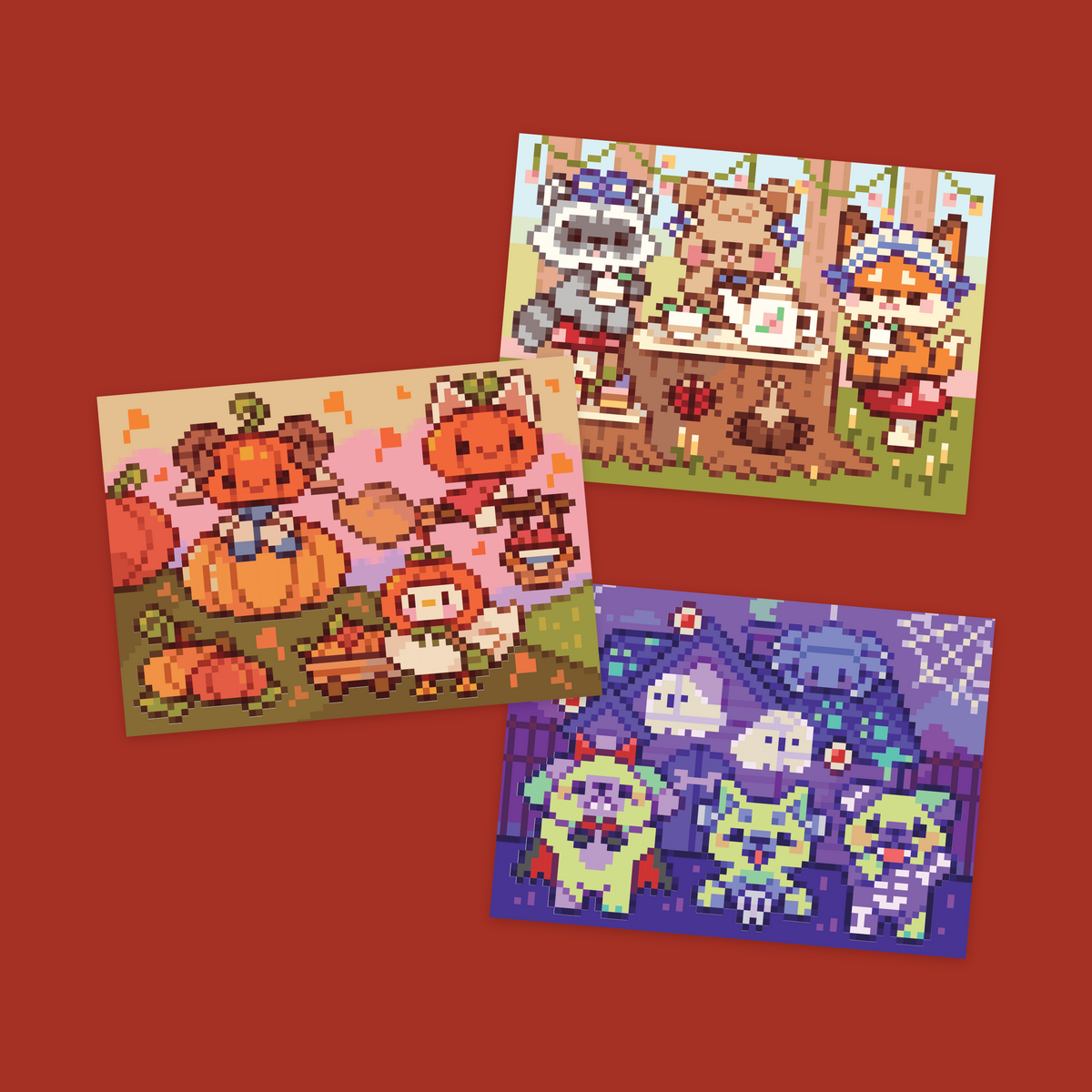 Autumn Animals Collectible Cards