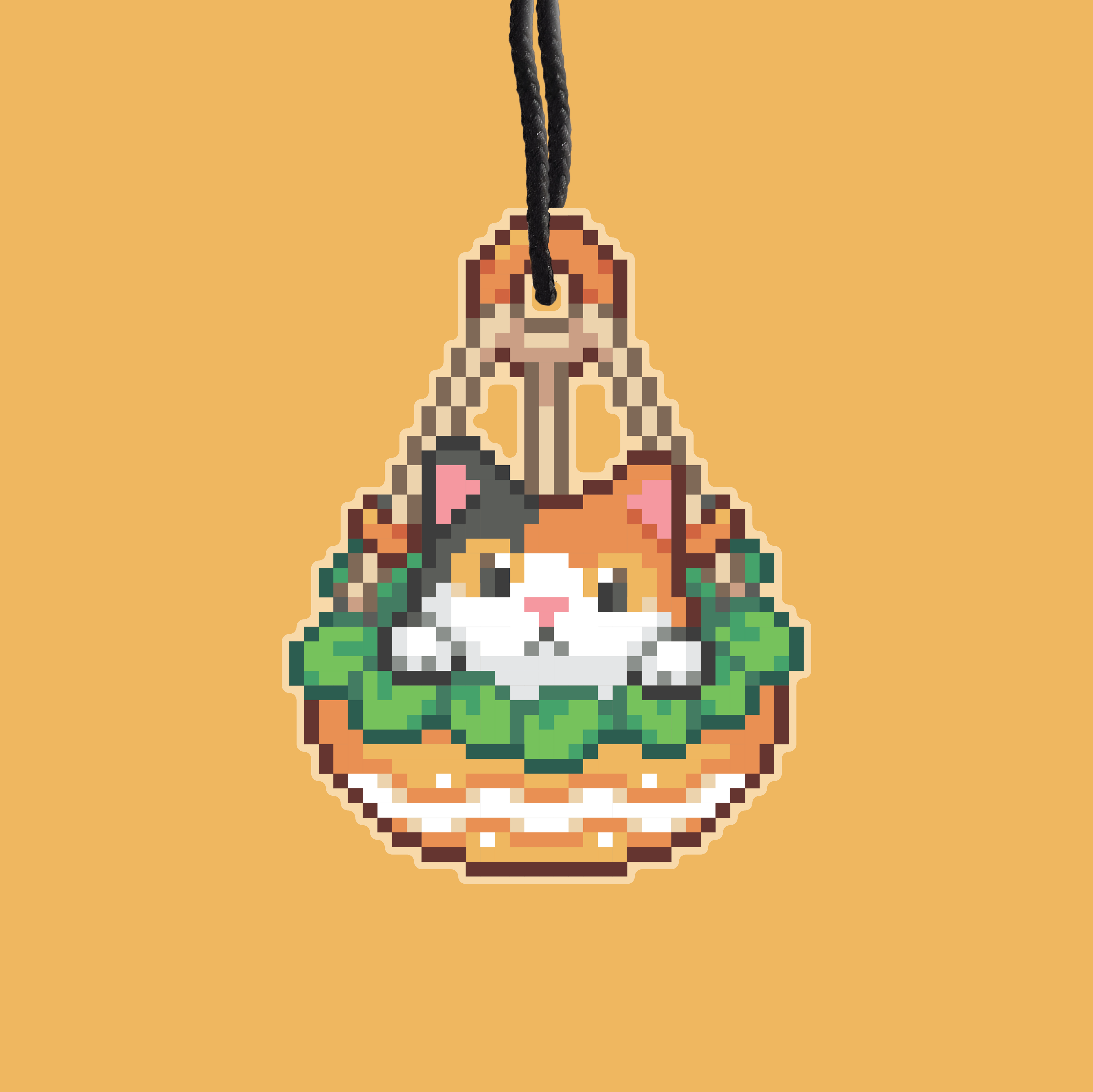 Basket Kitty Hanging Acrylic