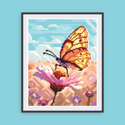 Butterfly and Flower Canvas