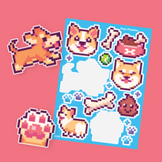 Dog's Playtime Sticker Sheet