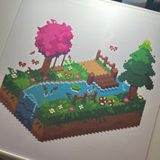 Isometric River Canvas