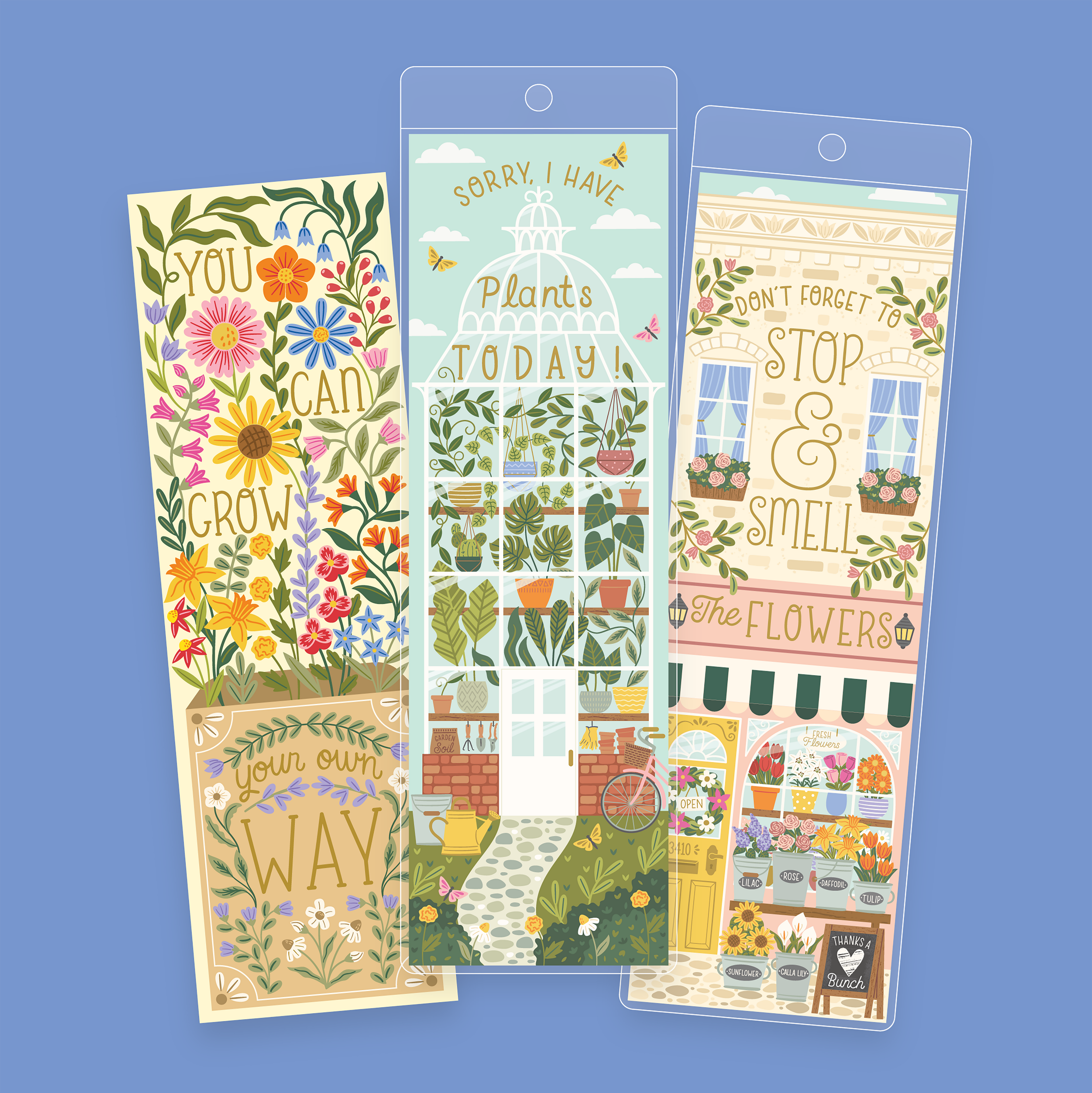Floral Bookmarks Set