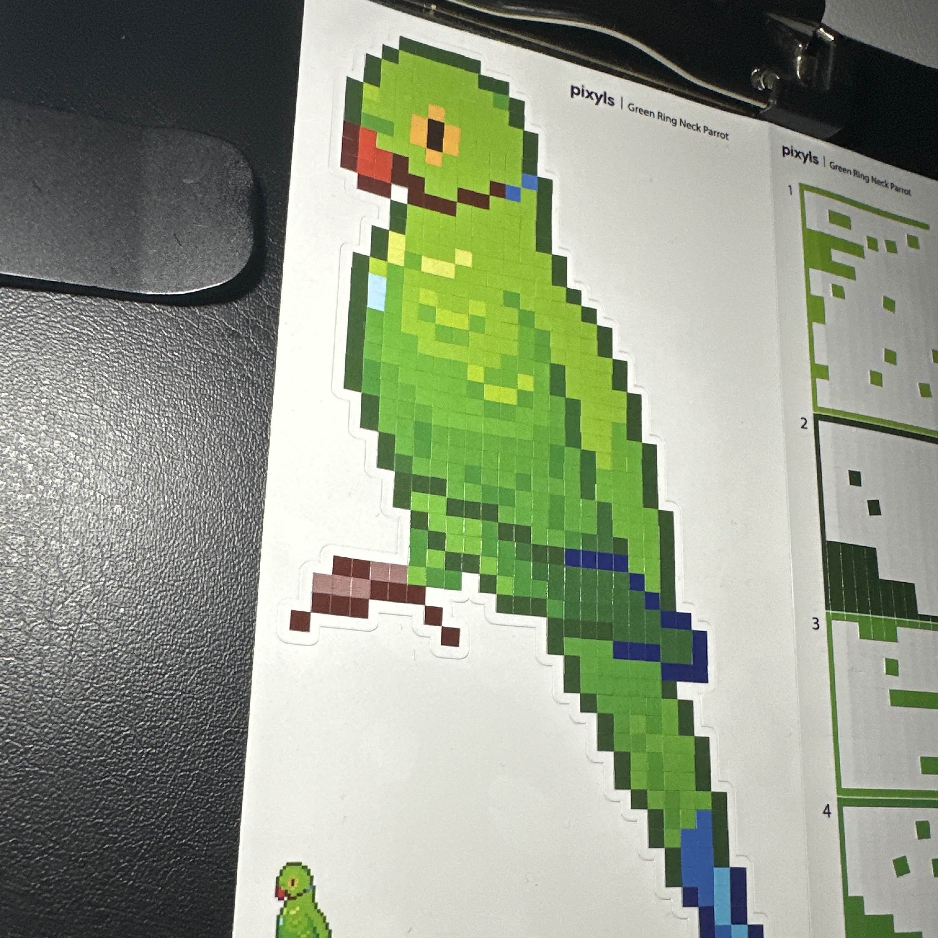 Green Ring Neck Parrot Sticker