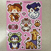 Cute Animals Sticker Sheet