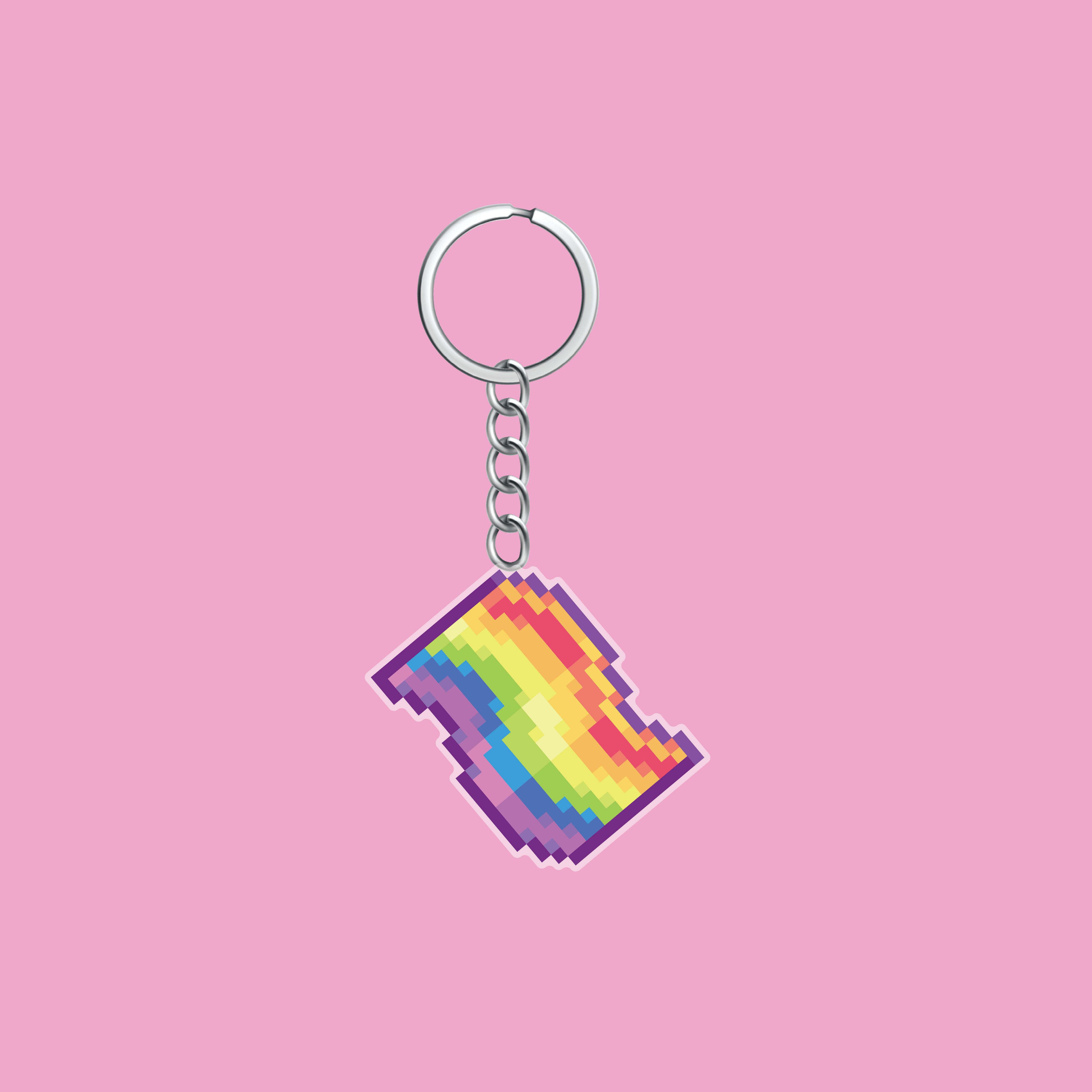 Rainbow Flag Keychain