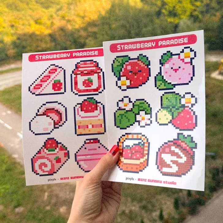 Strawberry Paradise Sticker Sheet