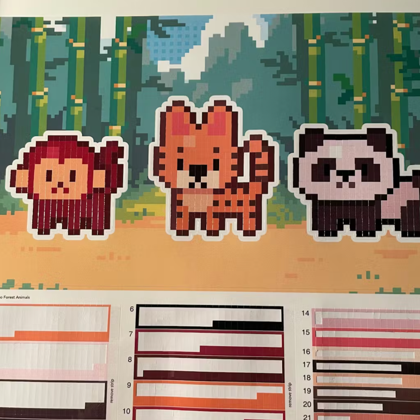 Bamboo Forest Animals Sticker Sheet