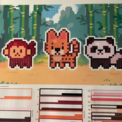 Bamboo Forest Animals Sticker Sheet