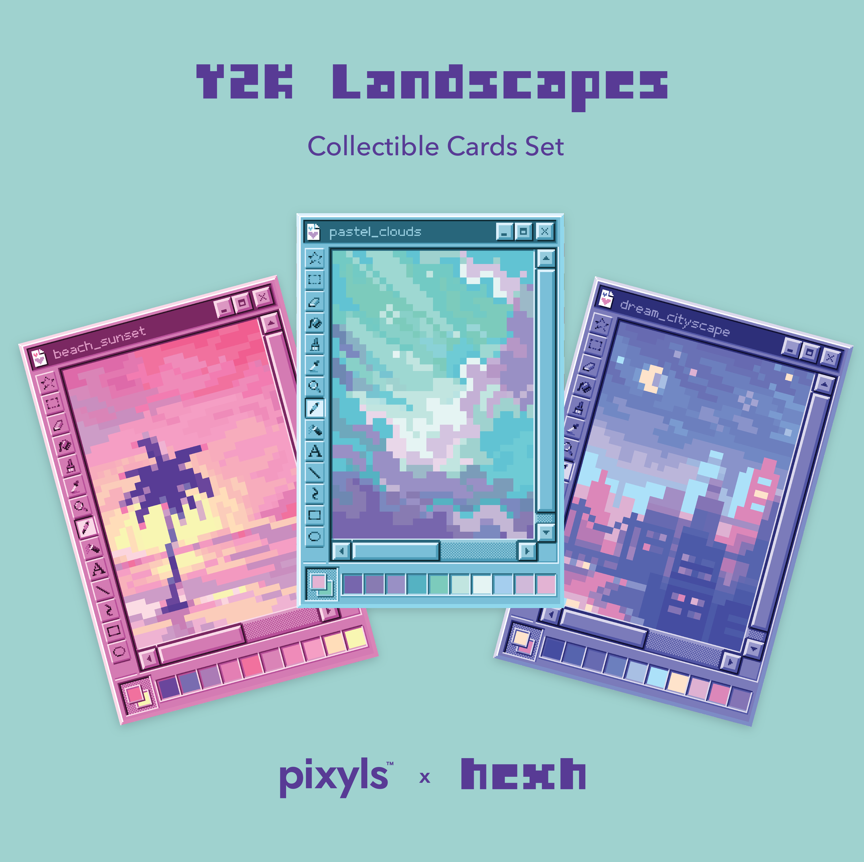 Y2K Landscapes Collectible Cards