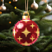 Red & Gold Star Ornament